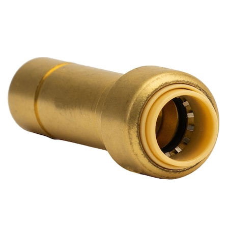 Quickfitting 1/2in CTS x 3/8in Push-to-Connect Brass Push Reducer Coupling Fitting LF8338R